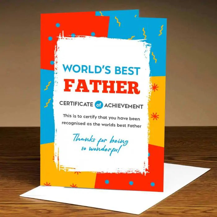 Customized World's Best Father Greeting Card For Dad 1