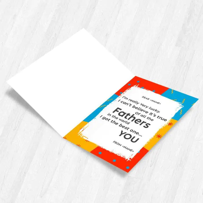 Customized World's Best Father Greeting Card For Dad 2