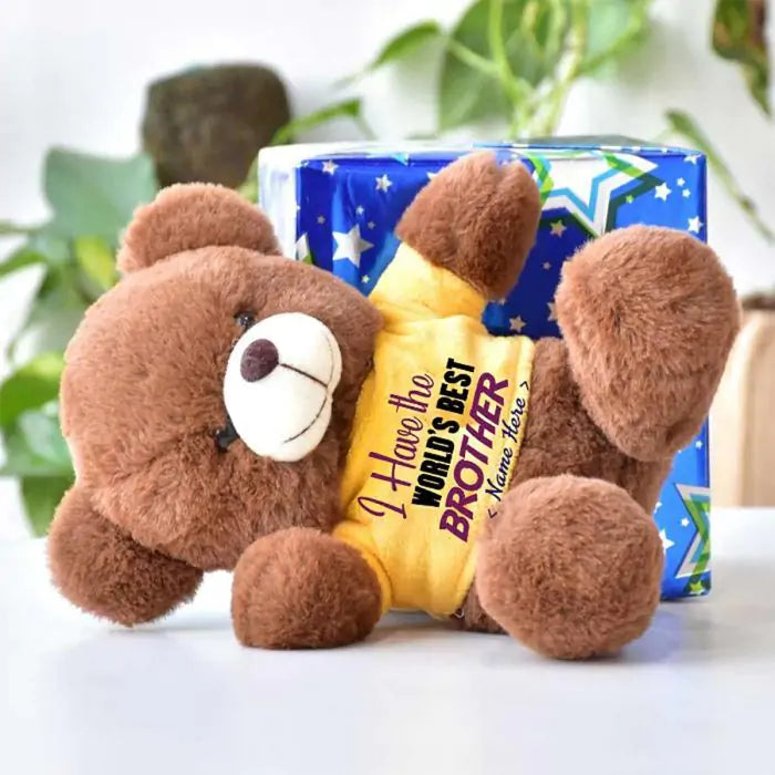 Personalised I have World's Best Brother T-Shirt Teddy-2