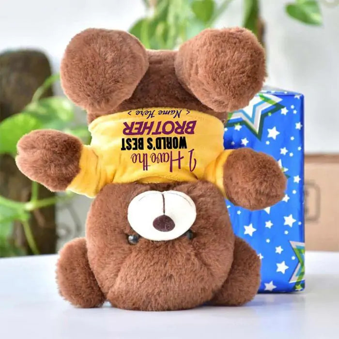 Personalised I have World's Best Brother T-Shirt Teddy-3