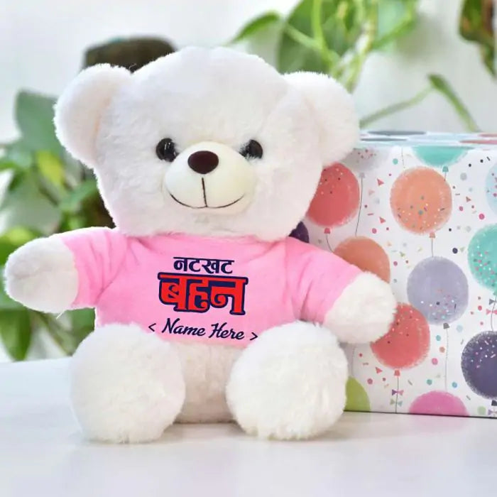 Personalised Natkhat Behen T-Shirt Teddy