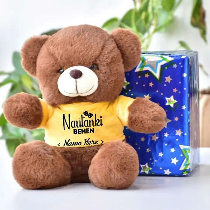 Personalised Nautanki Behen T-Shirt Teddy-1