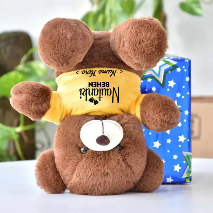 Personalised Nautanki Behen T-Shirt Teddy-3
