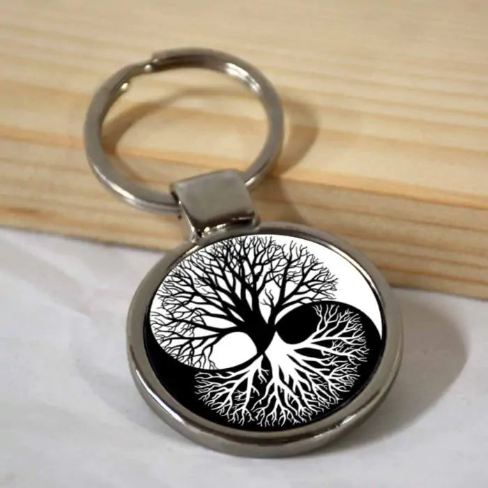 The Tree of Life Round Metal Keychain-3