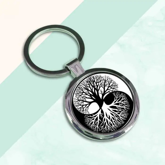 The Tree of Life Round Metal Keychain-2