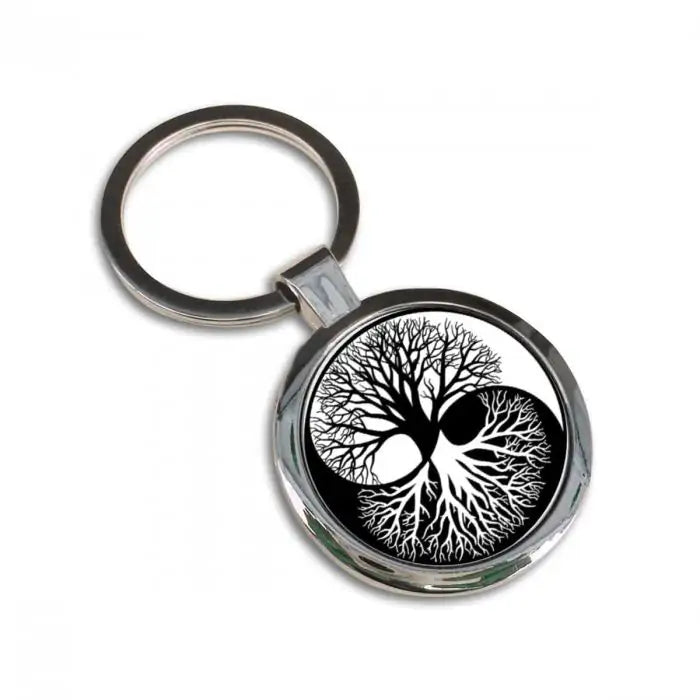 The Tree of Life Round Metal Keychain-1