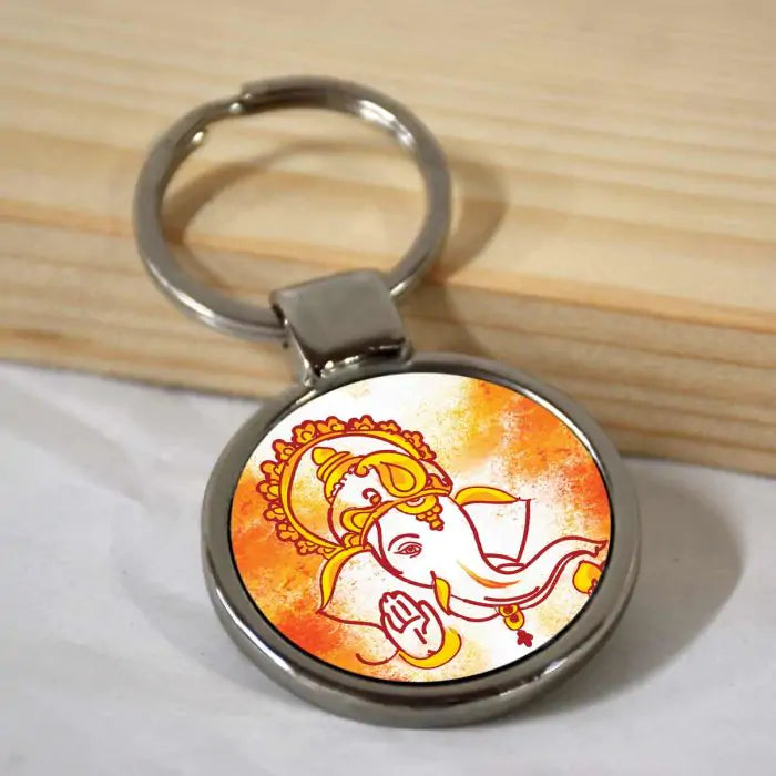 Blessings of Ganesha Metal Keychain-1