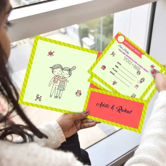 Personalised Plan Your Romantic Evening Date Pack of 6 Invites-1