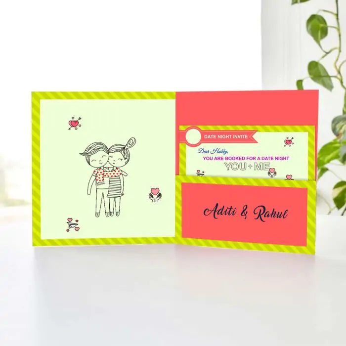 Personalised Plan Your Romantic Evening Date Pack of 6 Invites-2