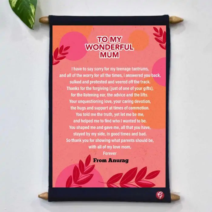 Personalised To My Dear Mom Letter Scroll-1
