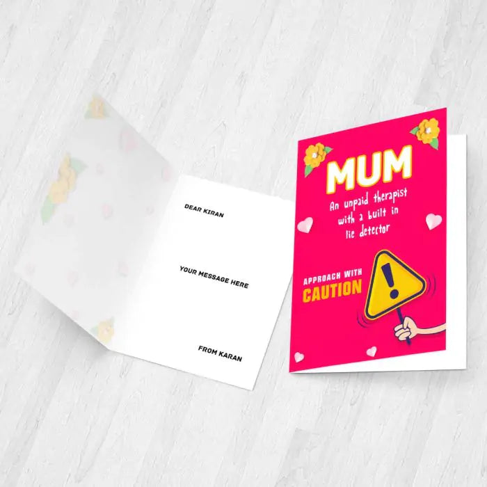 Personalized Mum Unpaid Therapist Greeting Card Gift For Mother's Day 3