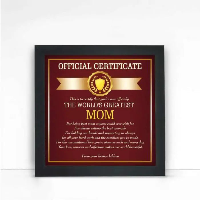 Official Certificate Mom Frame-1
