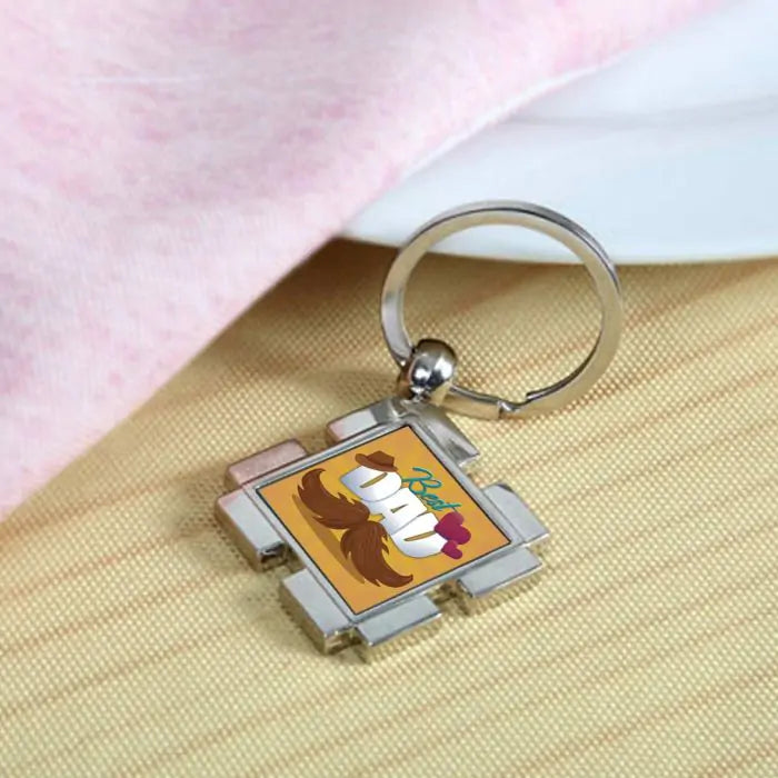 Best Daddy Metal Keychain