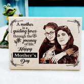 Personalized Quoted Engraved Wooden Photo Frame for Mother's Day