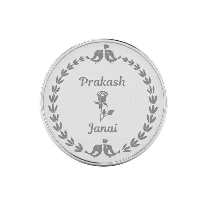 Personalized Forever Love Begins Wedding Silver Coin-2