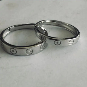 Lovers Matching Sterling Silver Couple Rings