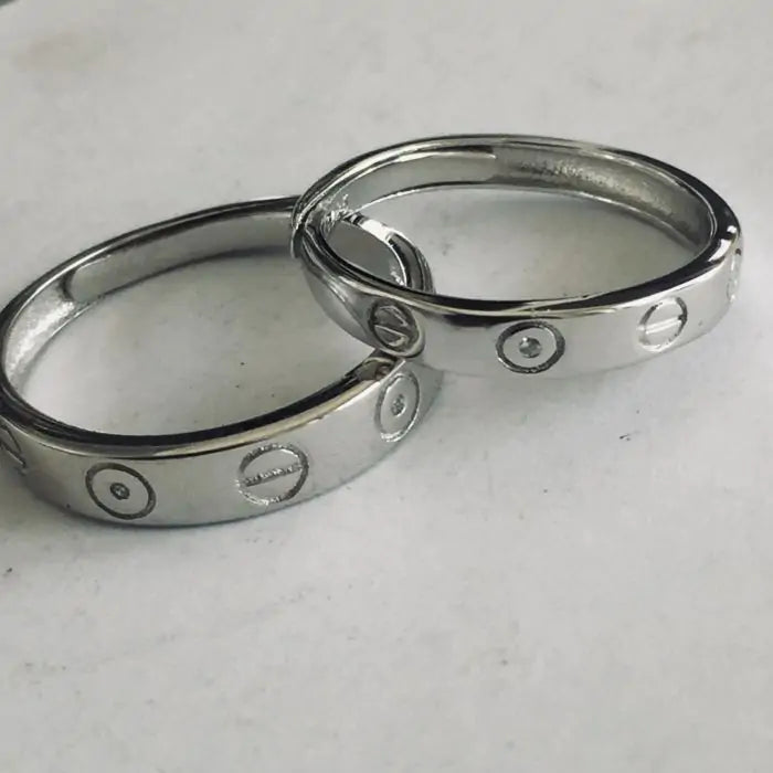Lovers Matching Sterling Silver Couple Rings