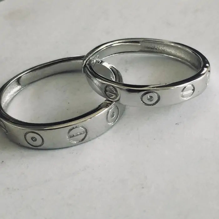 Lovers Matching Sterling Silver Couple Rings-4