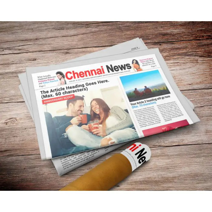 Personalised Newspaper Front Page Anniversary Scoop