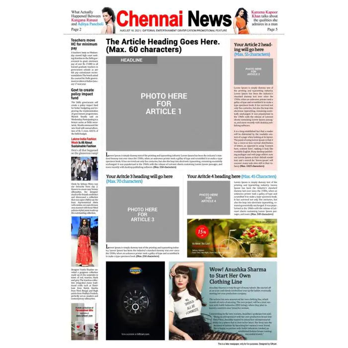 Personalised Newspaper Front Page Anniversary Scoop - Digital-9