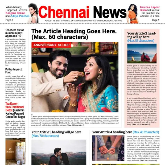 Personalised Newspaper Front Page Anniversary Scoop - Digital-12