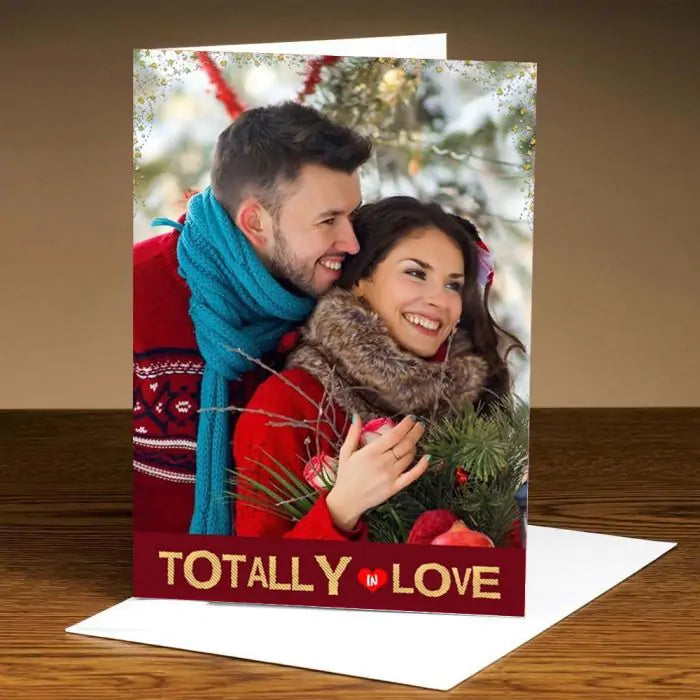 Personalised Totally in Love Glitter Card