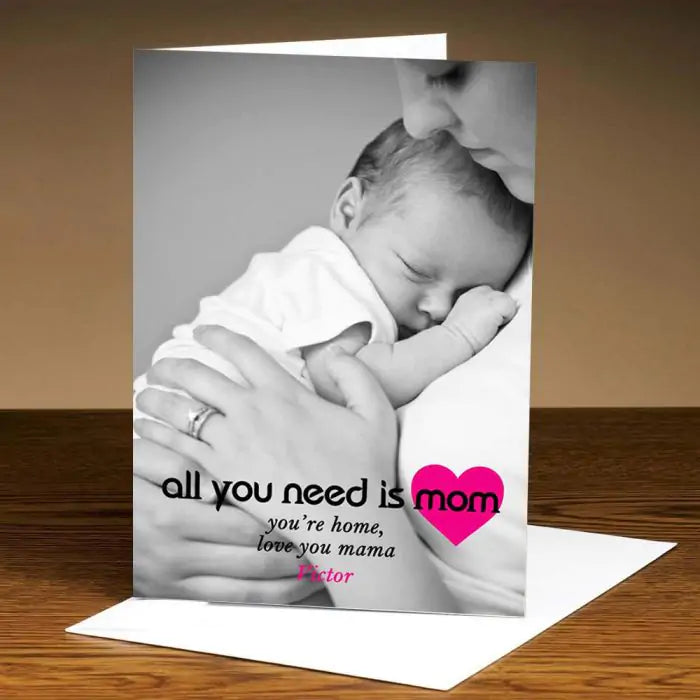 Personalized All You Need Is Mom Greeting Card Gift For Mom 1