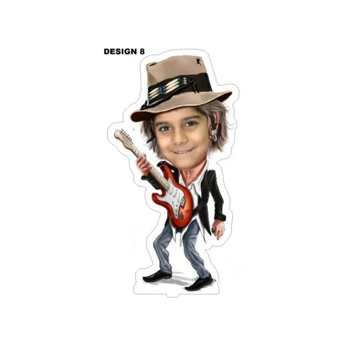 Personalised Rock Star Picture Stand-3