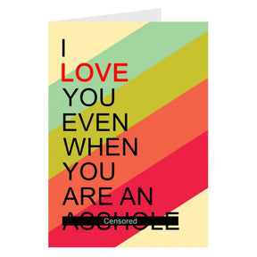 Personalized I Love You When Even Card