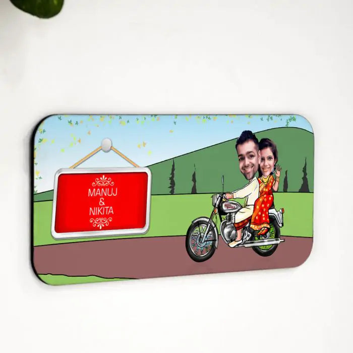Personalised Couple On Bullet Name Plate-4