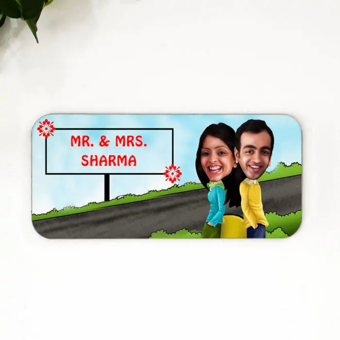 Personalised Welcome Couple Name Plate-1