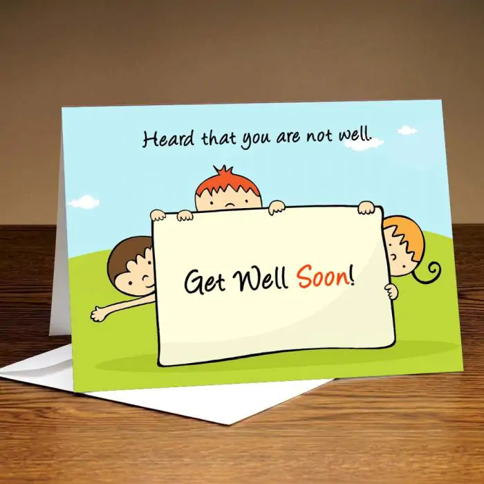 Personalised Heard about your ill health - Get Well Soon Card