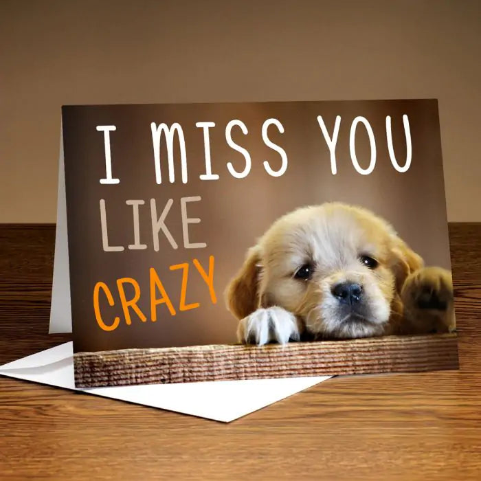 Personalised Crazy Missing You - I Miss You Card-1