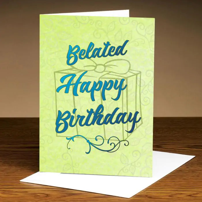 Personalized Simple Yet Sweet Belated Birthday Card