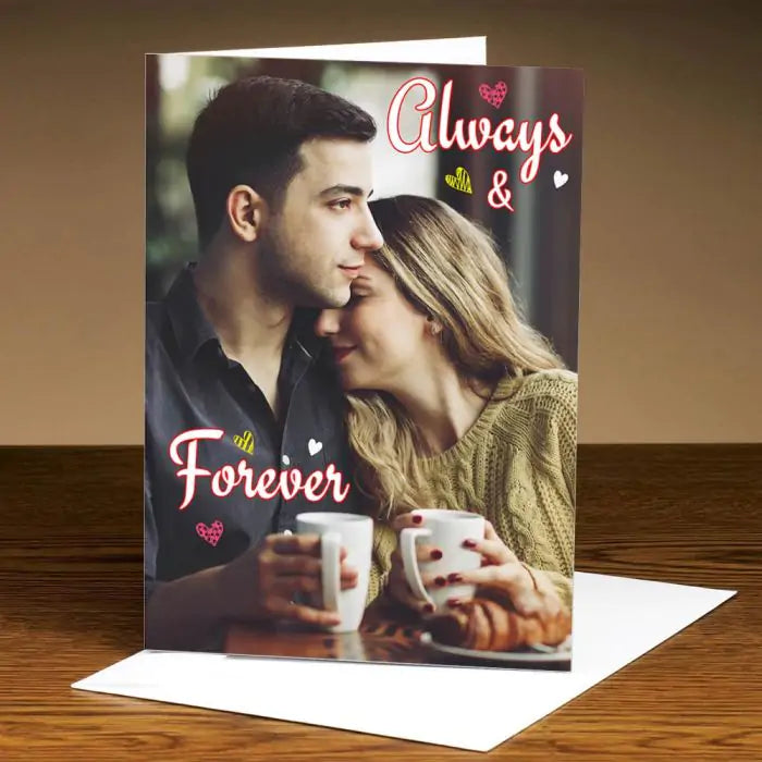 Personalised Always & Forever Photo Greeting Card-1