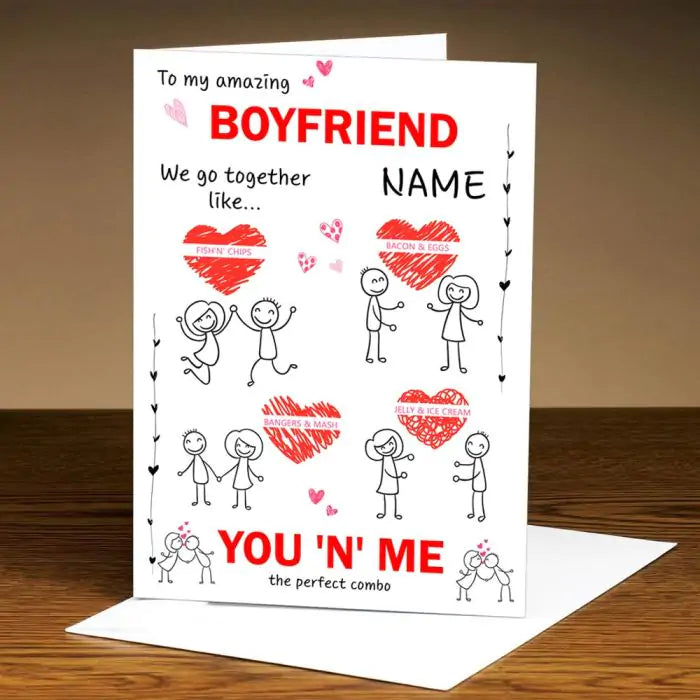 Personalised Amzing Boyfriend Love Greeting Card