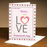 Personalised Lovely Wifey Love Greeting Card-1