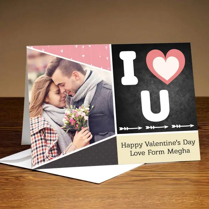 Personalised I Love You Photo Greeting Card-1