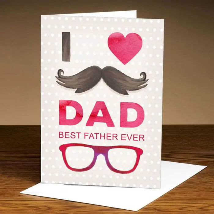 Personalised I Heart Father's Day Card