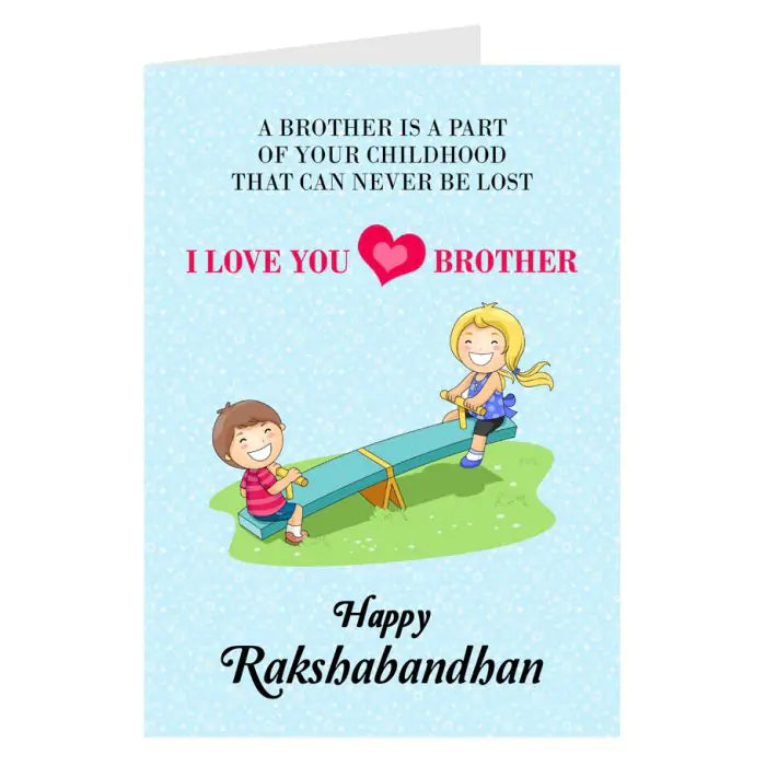Personalised Love You Bro Rakhi Card