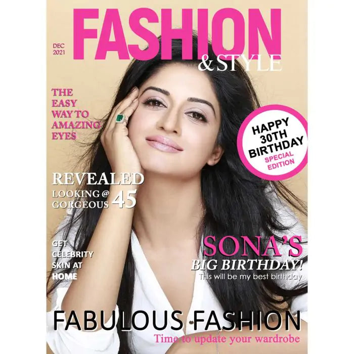 Fashion and Style Personalised Magazine Cover-Birthday Edition