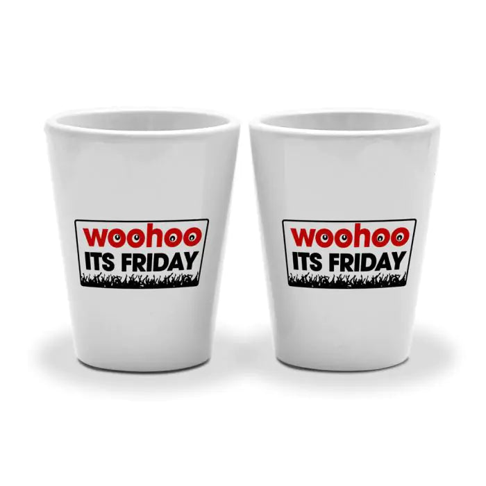 Set Of 2 - TGIF Shot Glasses