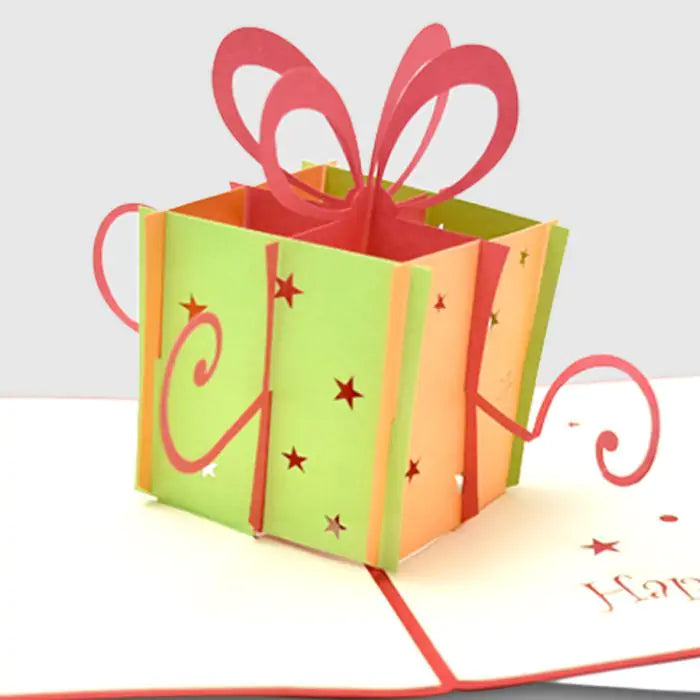 Personalised Happy Birthday Gift Box Pop Up Card-1