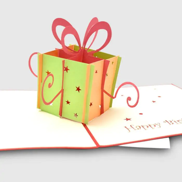 Personalised Happy Birthday Gift Box Pop Up Card-2