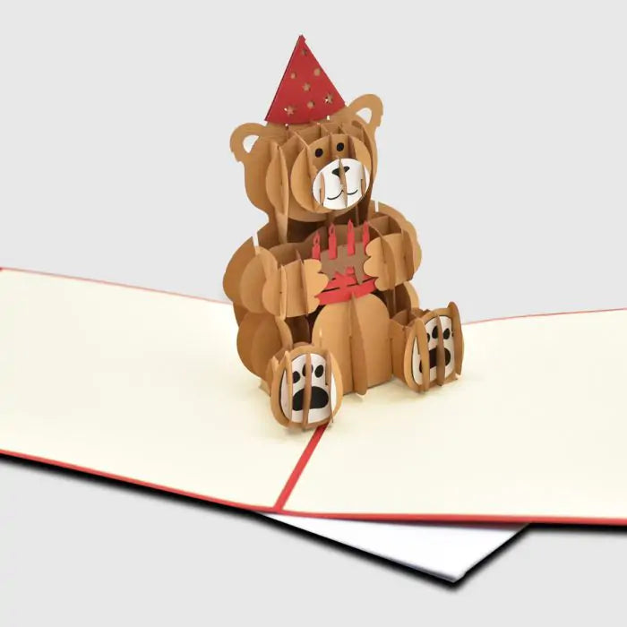 Personalised Happy Birthday Teddy Pop Up Card-2