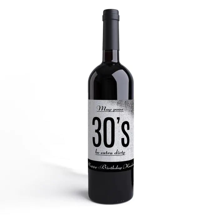 Personalised Birthday Milestone Wine Label - Set of - 3