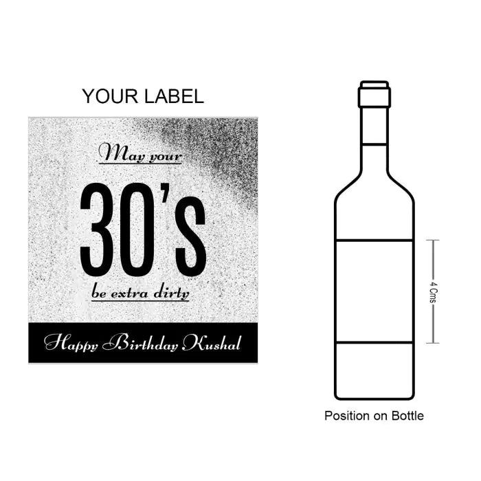Personalised Birthday Milestone Wine Label - Set of - 3