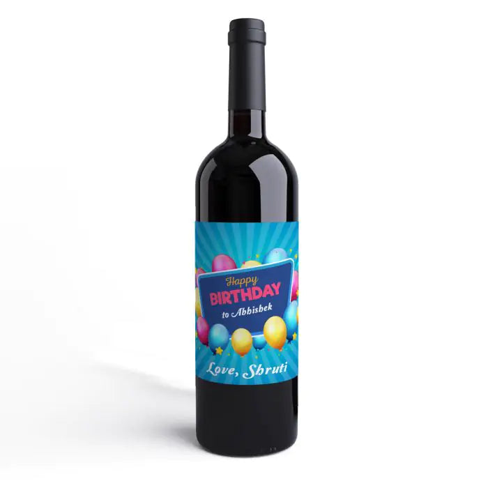 Personalised Birthday Celebration Wine Label - Set of - 3