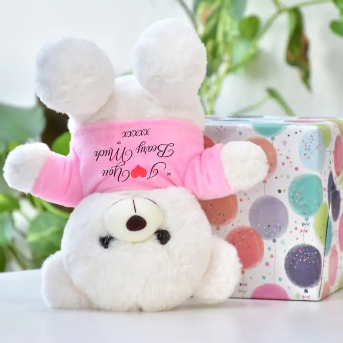 Personalized I Love You Beary Much With Name Teddy Bear for Valentine's Day-3