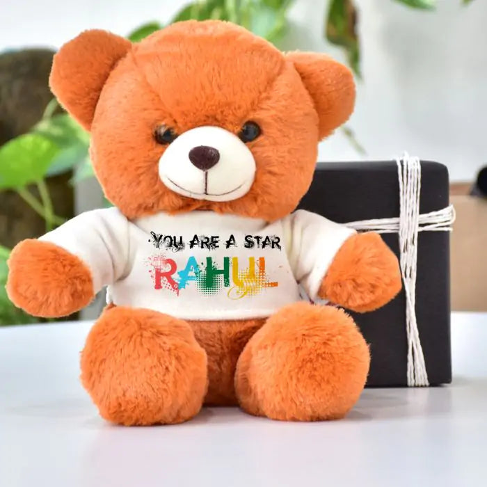 Personalized You Are a Star With Name Teddy Bear for Couple-1